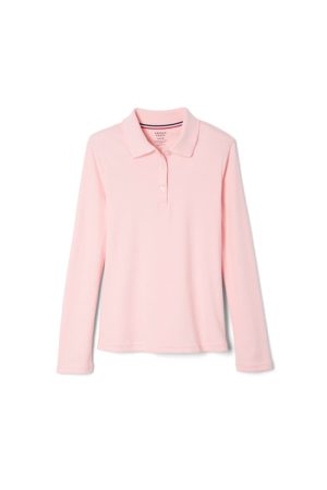 Long Sleeve Feminine Fit Interlock Polo - FINAL SALE