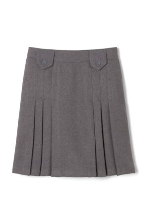 Above The Knee Front Pleated Skirt with Tabs